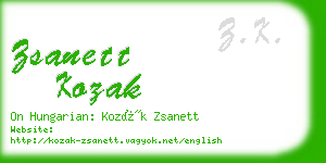 zsanett kozak business card